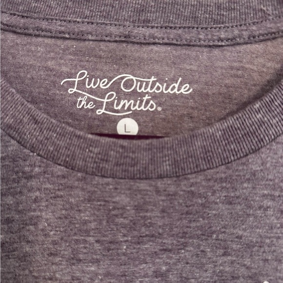 Live Outside the Limits Large Purple Graphic Tee Good Heart Statement Shirt - Picture 3 of 4